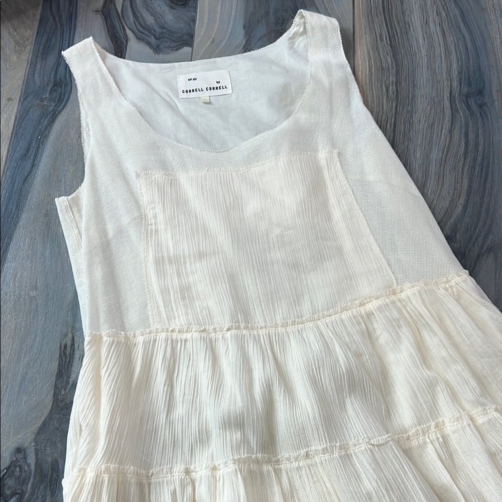 Cream Sleeveless Dress by Correll Correll